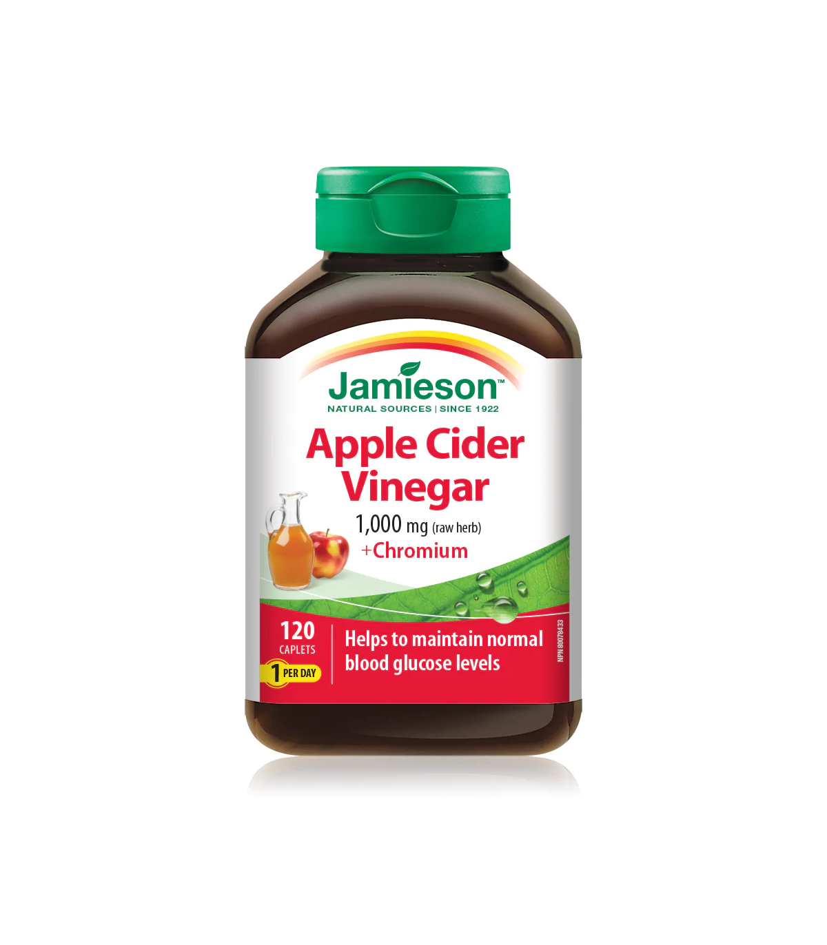 Apple Cider Vinegar with Chromium 120 Caplets | Safest & Easiest Shopping Vitamins Online | VITASHOP