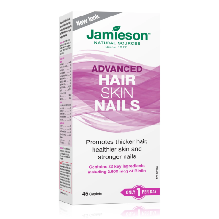 Advanced Hair, Skin, Nails 45 Caplets | Safest & Easiest Shopping Vitamins Online | VITASHOP