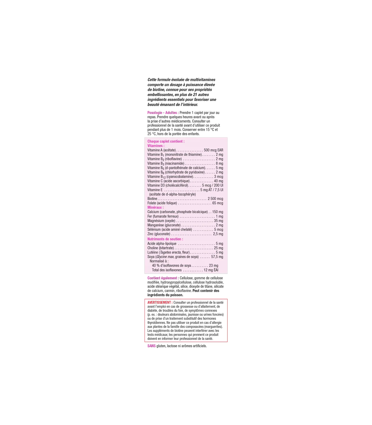 Advanced Hair, Skin, Nails 45 Caplets | Safest & Easiest Shopping Vitamins Online | VITASHOP
