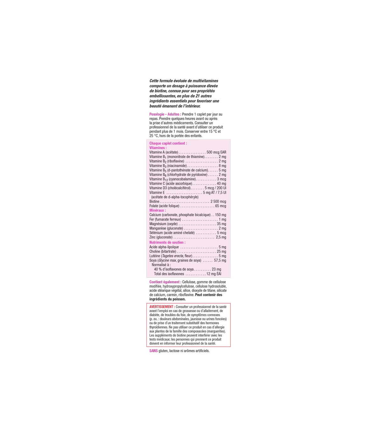 Advanced Hair, Skin, Nails 45 Caplets | Safest & Easiest Shopping Vitamins Online | VITASHOP
