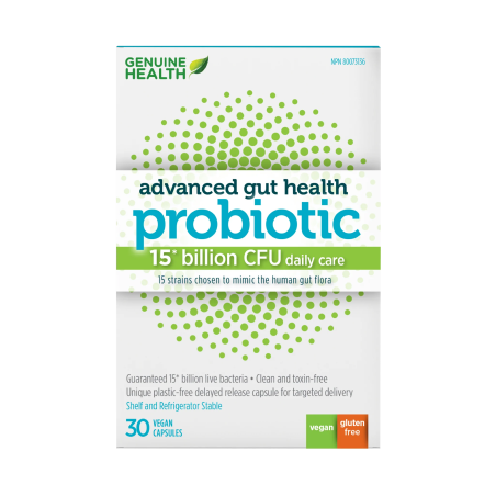 Genuine Health Advanced Gut Health Probiotic 15 Billion 30 Capsules | 每天不同折扣, 全网最低价格 | 种类齐全的保健品店铺 VITASHOP, 只有你想不到, 没有你买不到 !