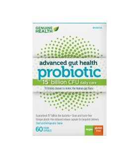 Genuine Health Advanced Gut Health Probiotic 15 Billion 60 Capsules | Unbeatable Prices, Daily Deals | VITASHOP