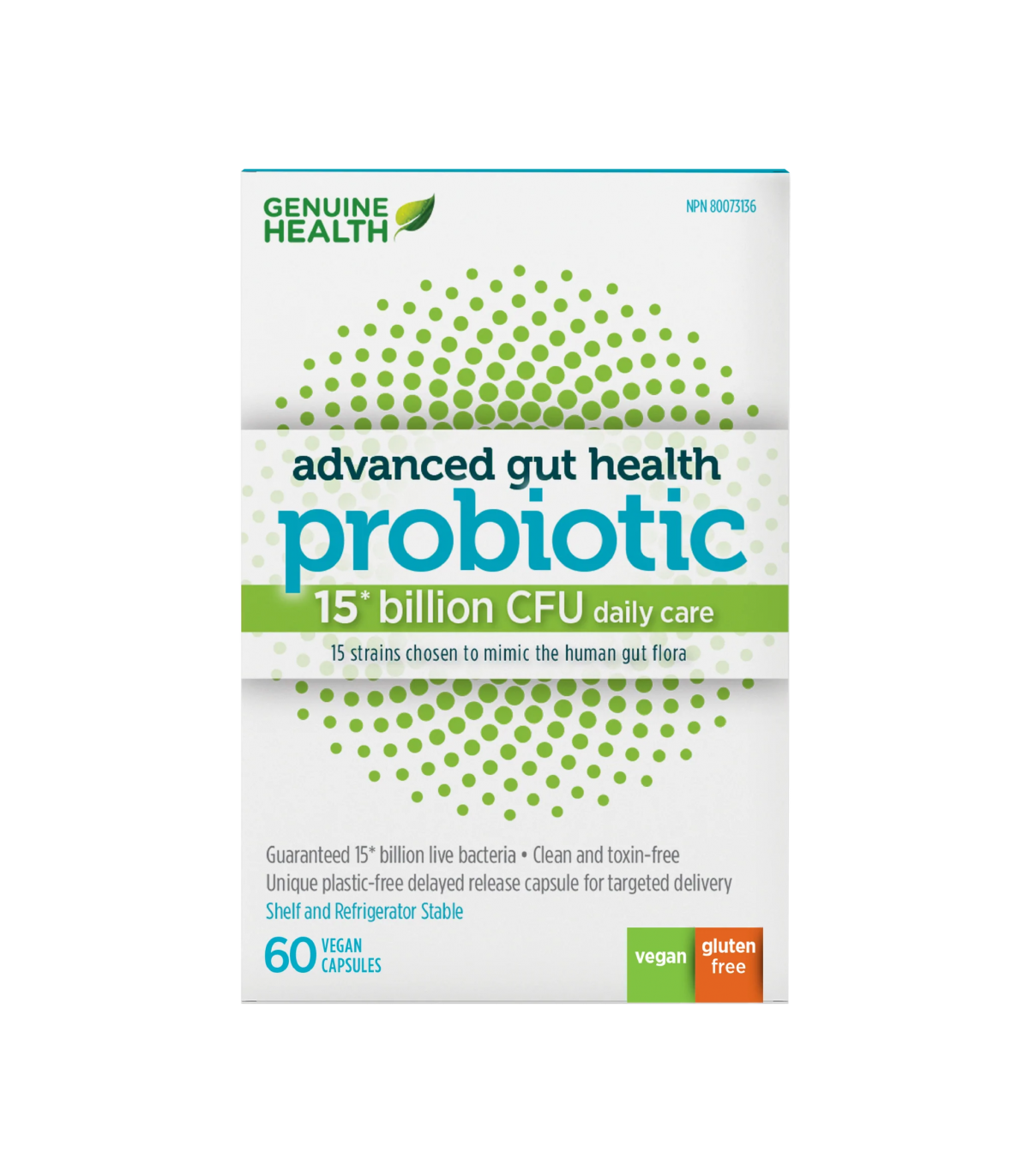 Advanced Gut Health Probiotic 15 Billion 60 Capsules | Safest & Easiest Shopping Vitamins Online | VITASHOP