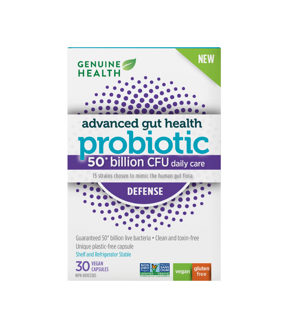Genuine Health 제뉴인 헬스 어드밴스드 장건강 프로바이오틱 500억 디펜스 30캡슐 | 매일 업데이트되는 특가 상품 | VITASHOP