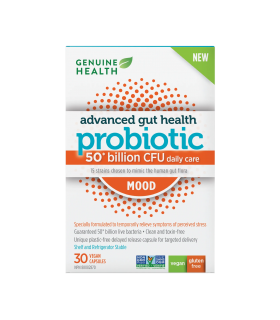 Genuine Health Advanced Gut Health Probiotic 50 Billion Mood 30 Capsules | Unbeatable Prices, Daily Deals | VITASHOP