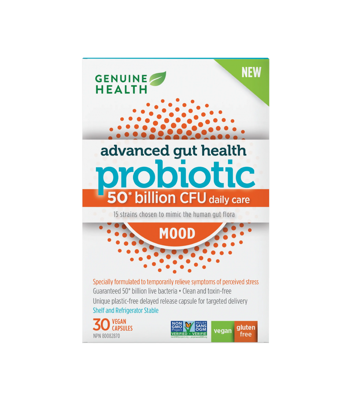 Genuine Health Advanced Gut Health Probiotic 50 Billion Mood 30 Capsules | 每天不同折扣, 全网最低价格 | 种类齐全的保健品店铺 VITASHOP, 只有你想不到, 没有你买不到