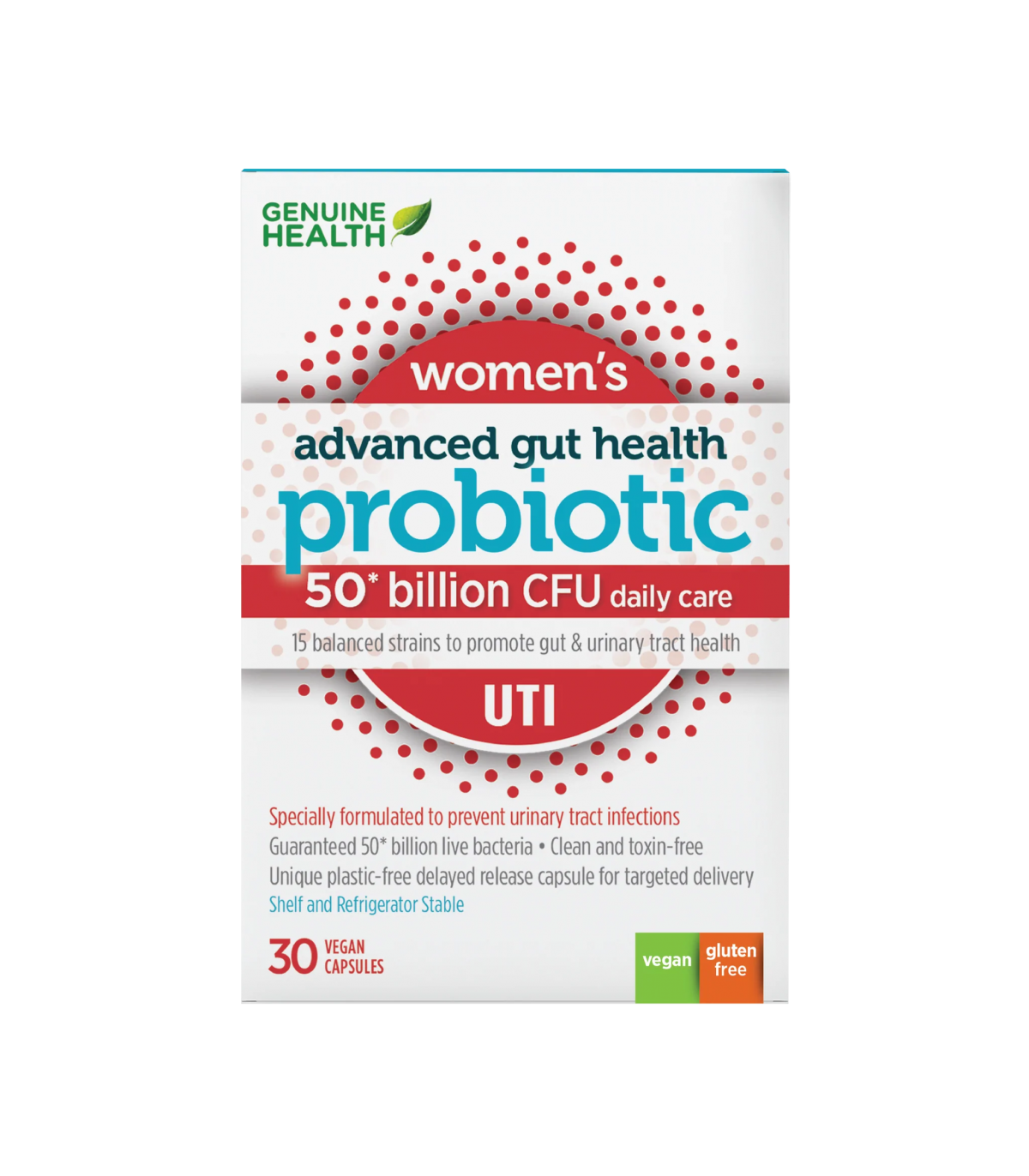 Advanced Gut Health Probiotic Uti 30 Capsules | Safest & Easiest Shopping Vitamins Online | VITASHOP