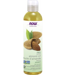 NOW Foods Huile d'amande douce biologique, 237 mL (EXP DATE : 1er janvier 2025) |MISUMI
