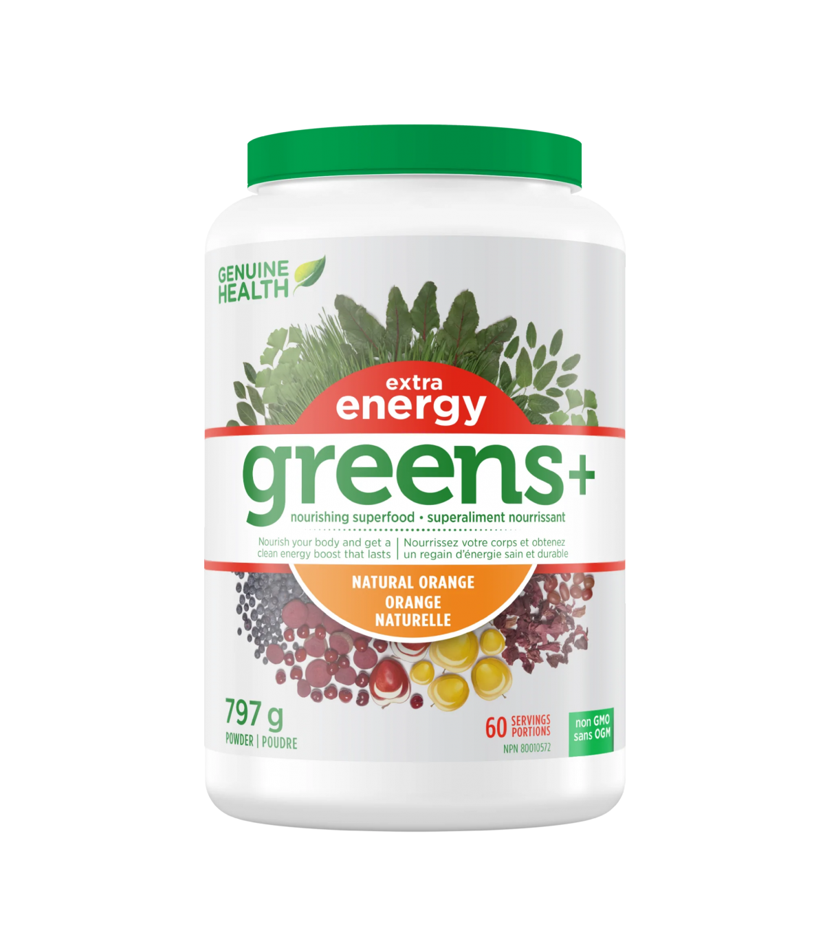 Genuine Health 제뉴인 헬스 Greens+ 엑스트라 에너지 내추럴 오렌지 797g | 매일 업데이트되는 특가 상품 | VITASHOP