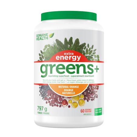 Genuine Health 제뉴인 헬스 Greens+ 엑스트라 에너지 내추럴 오렌지 797g | 매일 업데이트되는 특가 상품 | VITASHOP
