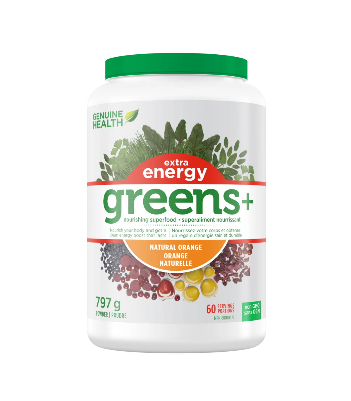Genuine Health 제뉴인 헬스 Greens+ 엑스트라 에너지 내추럴 오렌지 797g | 매일 업데이트되는 특가 상품 | VITASHOP