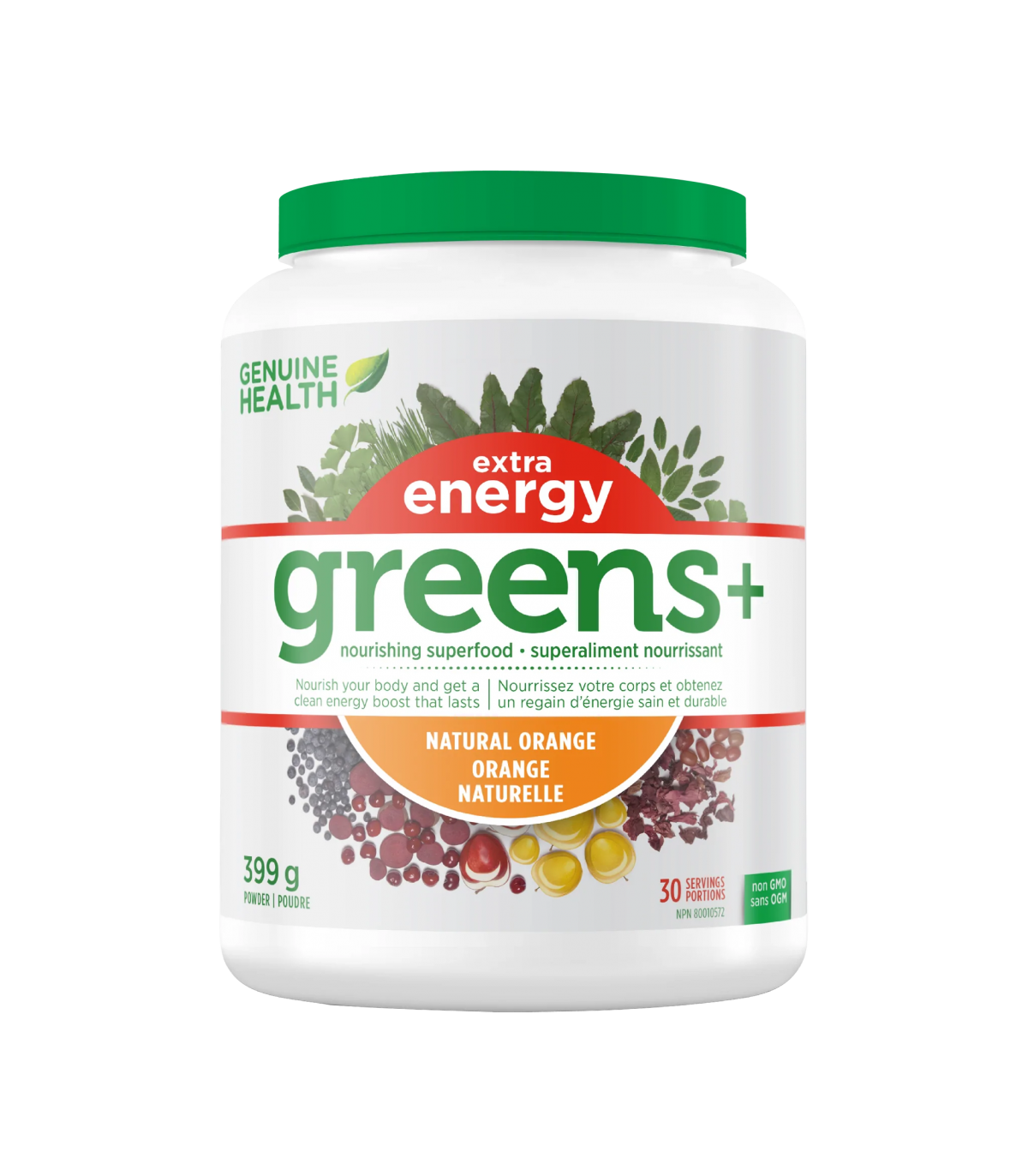 Genuine Health 제뉴인 헬스 Greens+ 엑스트라 에너지 내추럴 오렌지 399g | 매일 업데이트되는 특가 상품 | VITASHOP