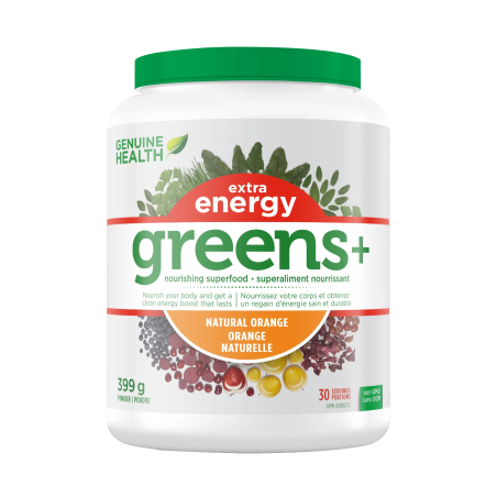 Genuine Health 제뉴인 헬스 Greens+ 엑스트라 에너지 내추럴 오렌지 399g | 매일 업데이트되는 특가 상품 | VITASHOP