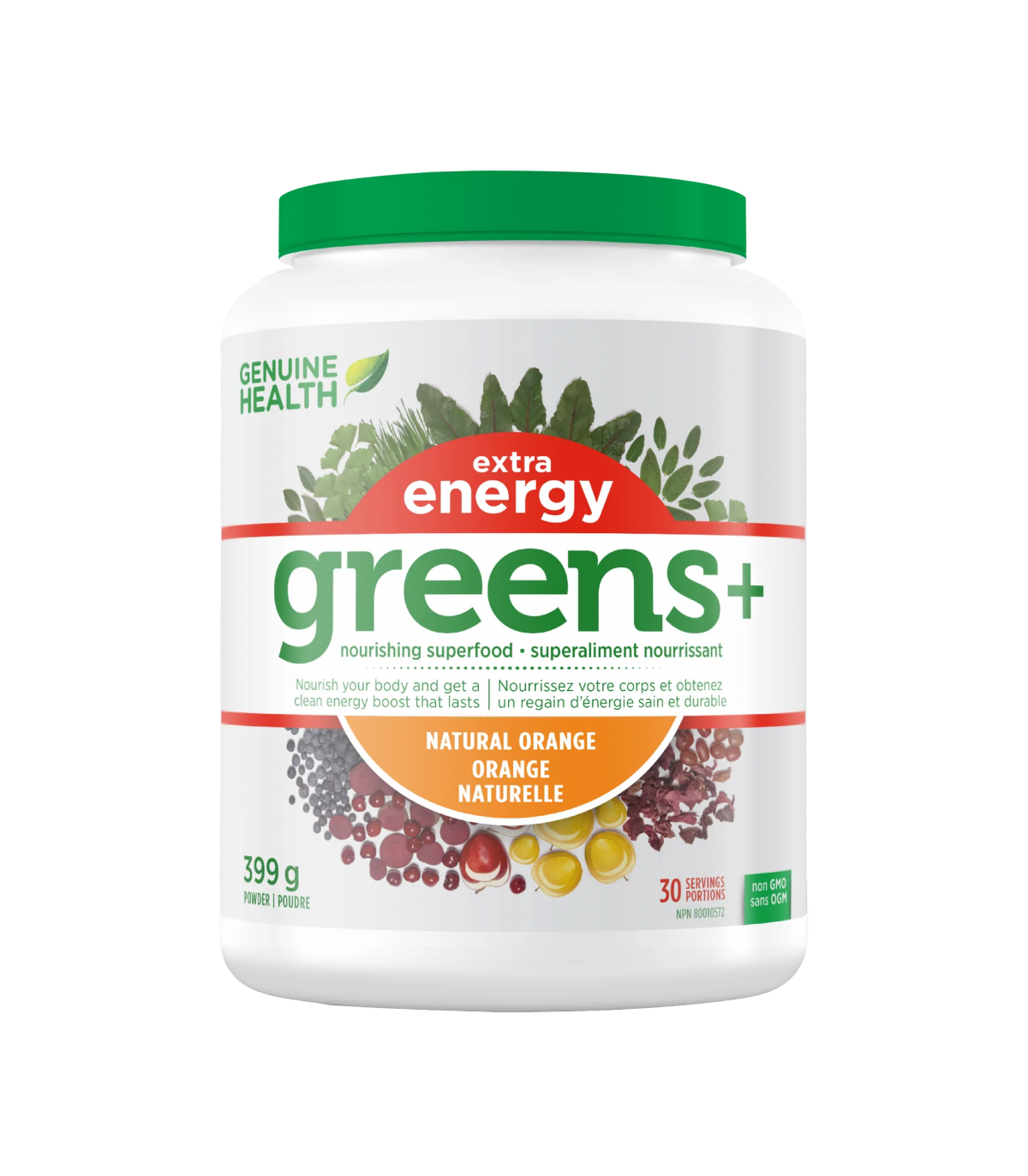 Genuine Health 제뉴인 헬스 Greens+ 엑스트라 에너지 내추럴 오렌지 399g | 매일 업데이트되는 특가 상품 | VITASHOP
