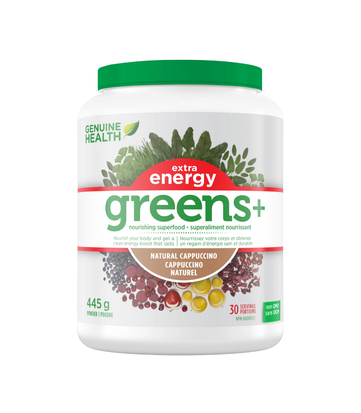 Genuine Health 제뉴인 헬스 Greens+ 엑스트라 에너지 카푸치노 445g | 매일 업데이트되는 특가 상품 | VITASHOP