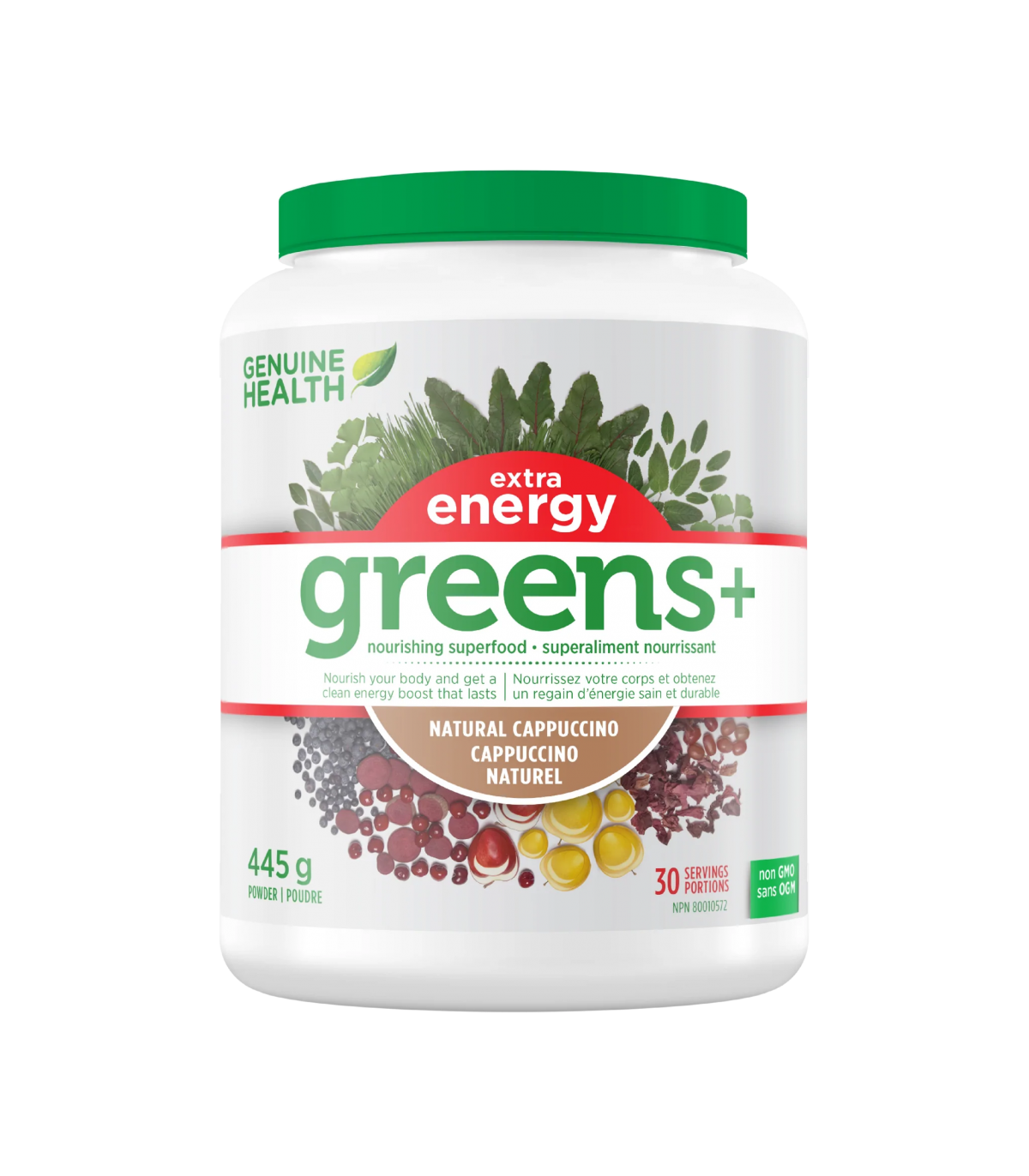 Genuine Health 제뉴인 헬스 Greens+ 엑스트라 에너지 카푸치노 445g | 매일 업데이트되는 특가 상품 | VITASHOP
