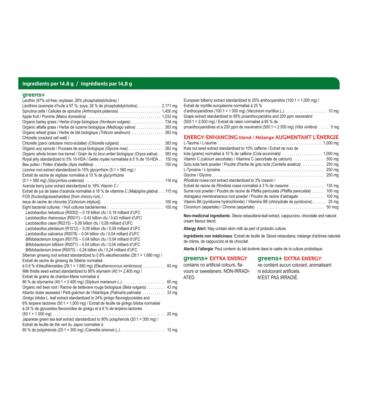 Genuine Health 제뉴인 헬스 Greens+ 엑스트라 에너지 카푸치노 445g | 매일 업데이트되는 특가 상품 | VITASHOP