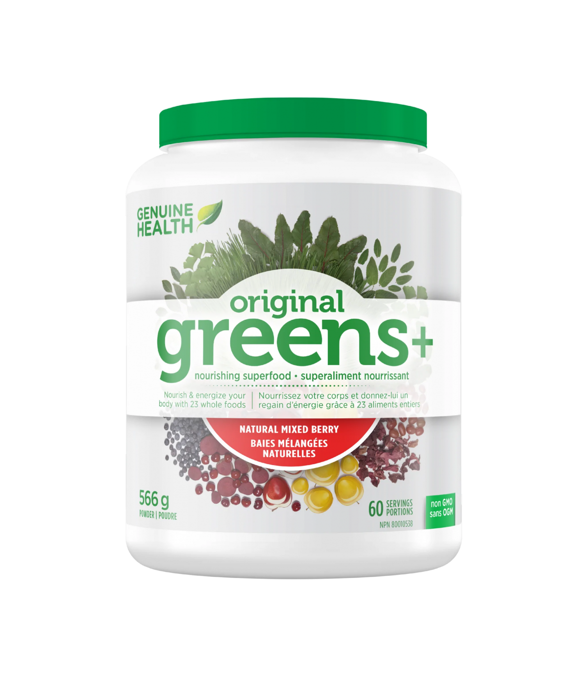 Genuine Health Greens+ Mixed Berry 566 g | Unbeatable Prices, Daily Deals | VITASHOP
