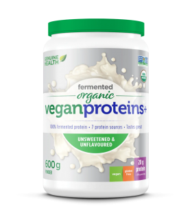Genuine Health Fermented Organic Vegan Proteins+ Unsweetened, Unflavoured 600 g | Unbeatable Prices, Daily Deals | VITASHOP