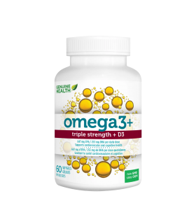 Genuine Health 제뉴인 헬스 오메가3+ 트리플 스트렝스 + D3 60캡슐 | 매일 업데이트되는 특가 상품 | VITASHOP