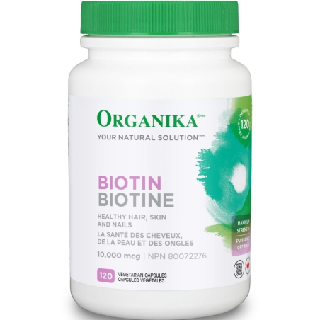 Organika Biotin 10,000 mcg 120 Vegi Capsules | Unbeatable Prices, Daily Deals | VITASHOP