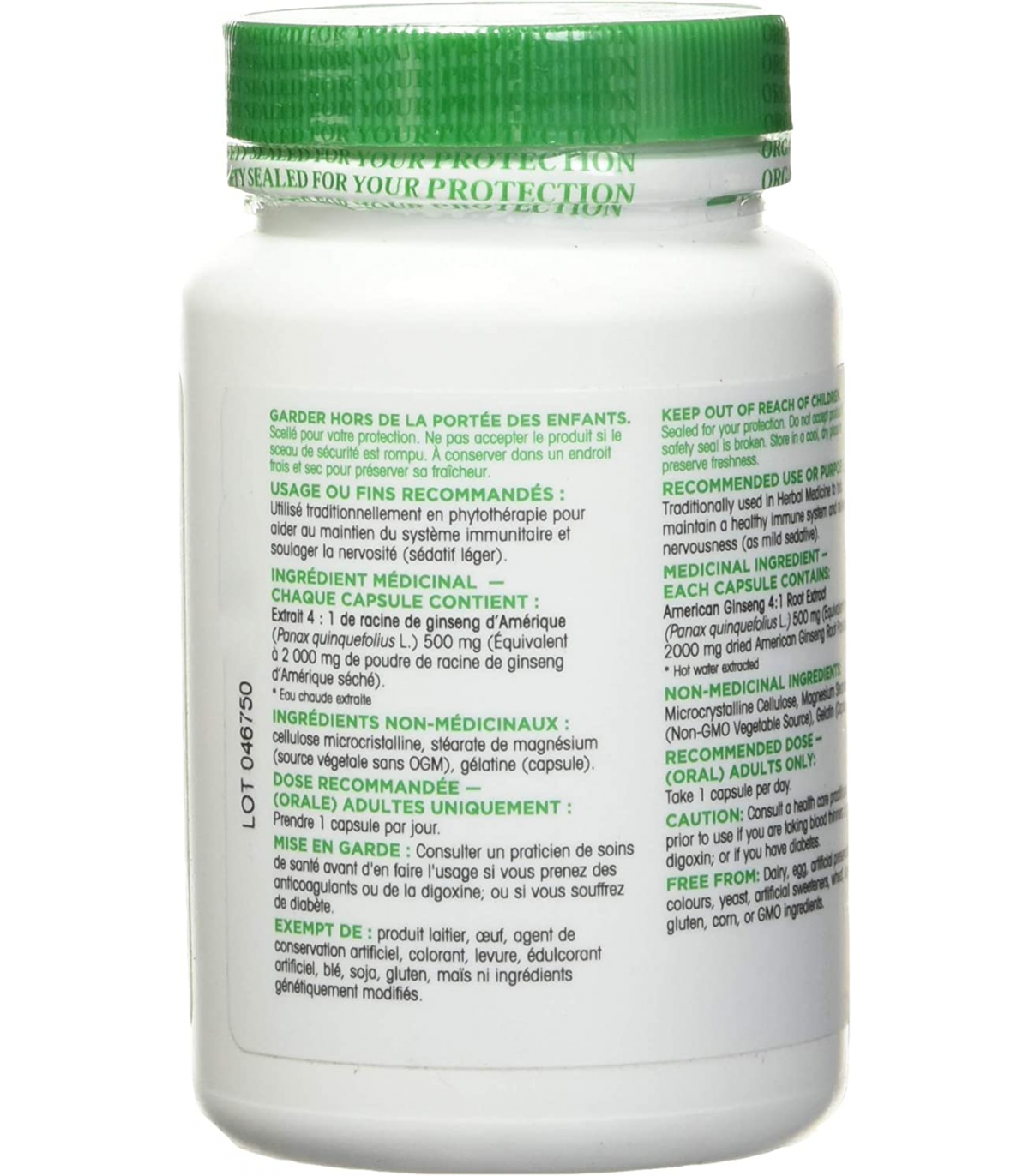 Organika Ginseng - Bc White (PanaxGinseng) 100 Capsules | 每天不同折扣, 全网最低价格 | 种类齐全的保健品店铺 VITASHOP, 只有你想不到, 没有你买不到 !