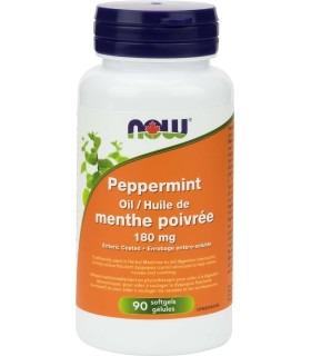 Huile de menthe poivrée 180 mg, 90 gélules | Safest & Easiest Shopping Vitamins Online | VITASHOP