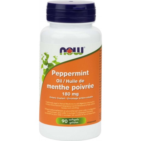 NOW Foods Peppermint Oil 180 mg, 90 Softgels | Unbeatable Prices, Daily Deals | VITASHOP