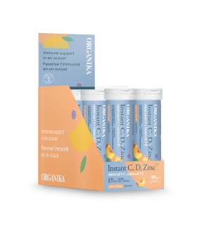 Organika Instant C, D, Zinc Immunity- Peach 8 Tubes 10 Tablets | Unbeatable Prices, Daily Deals | VITASHOP