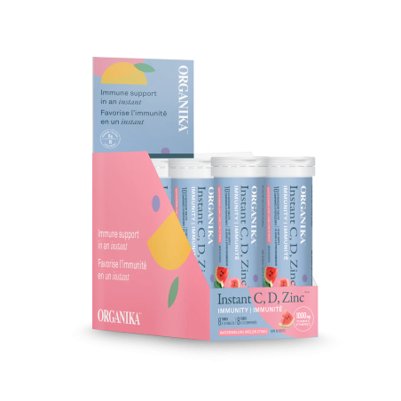 Instant C, D, Zinc Immunity- Watermelon 8 Tubes 10 Tablets | Safest & Easiest Shopping Vitamins Online | VITASHOP