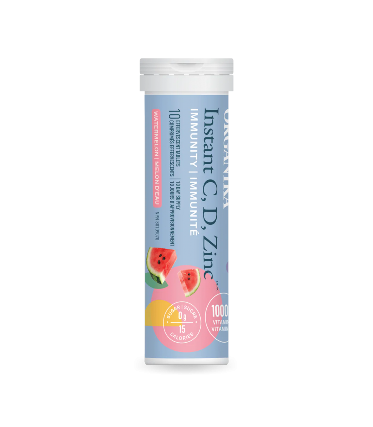 Instant C, D, Zinc Immunity- Watermelon 8 Tubes 10 Tablets | Safest & Easiest Shopping Vitamins Online | VITASHOP
