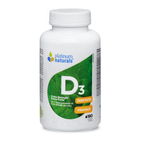 Vitamin D3 2500 IU Extra Strength 180 Softgels | Safest & Easiest Shopping Vitamins Online | VITASHOP
