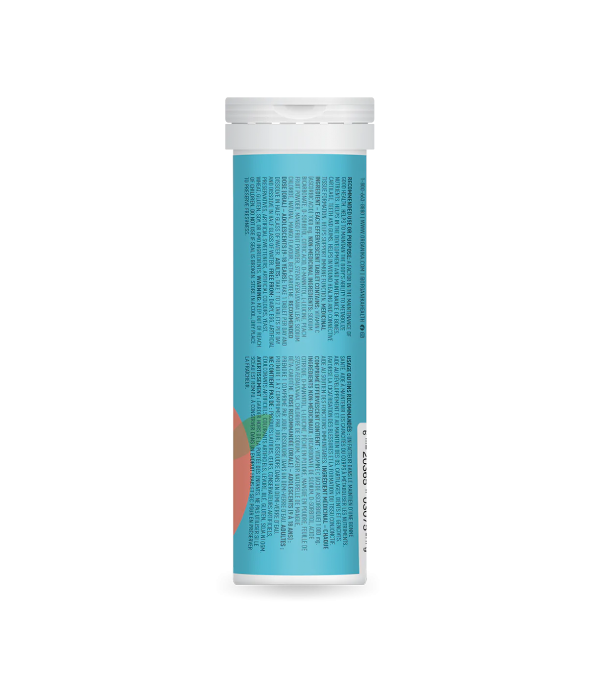 Organika Instant C Peach Mango w/Stev 8 Tubes 10 Tablets | Unbeatable Prices, Daily Deals | VITASHOP