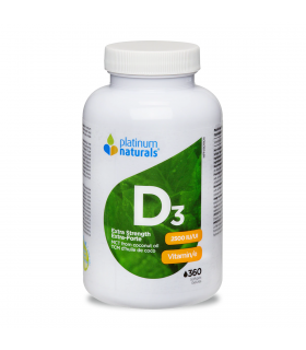Platinum Naturals Vitamin D3 2500 IU Extra Strength 360 Softgels | Unbeatable Prices, Daily Deals | VITASHOP