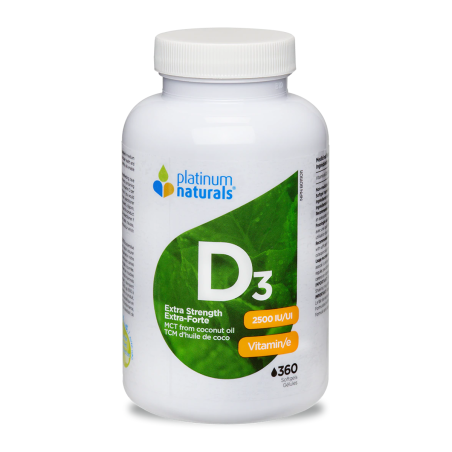 Vitamin D3 2500 IU Extra Strength 360 Softgels | Safest & Easiest Shopping Vitamins Online | VITASHOP
