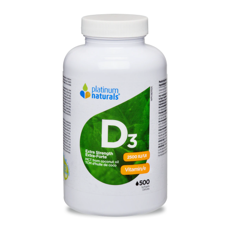Platinum Naturals 플래티넘 내추럴스 비타민 D3 2500 IU 엑스트라 스트렝스 500 소프트젤 | 매일 업데이트되는 특가 상품 | VITASHOP