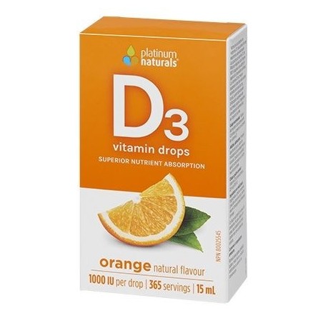 Vitamin D3 Drops 1000 IU, Orange 15 ml | Safest & Easiest Shopping Vitamins Online | VITASHOP