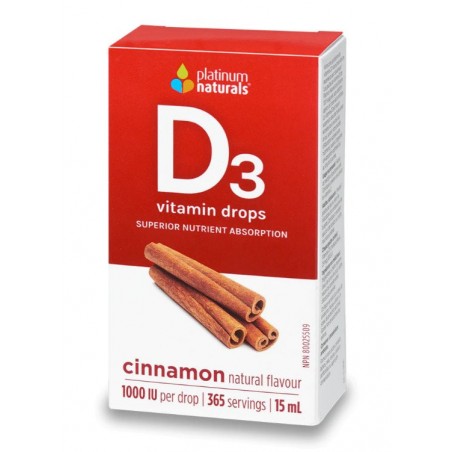 Vitamin D3 Drops 1000 IU, Cinnamon 15 ml | Safest & Easiest Shopping Vitamins Online | VITASHOP