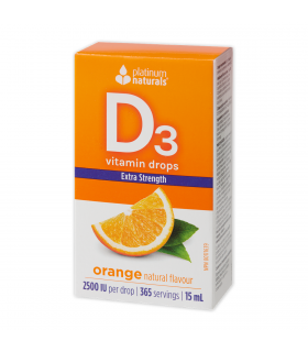 Platinum Naturals Vitamin D3 Drops 2500 IU Extra Strength, Orange  15 ml | Unbeatable Prices, Daily Deals | VITASHOP