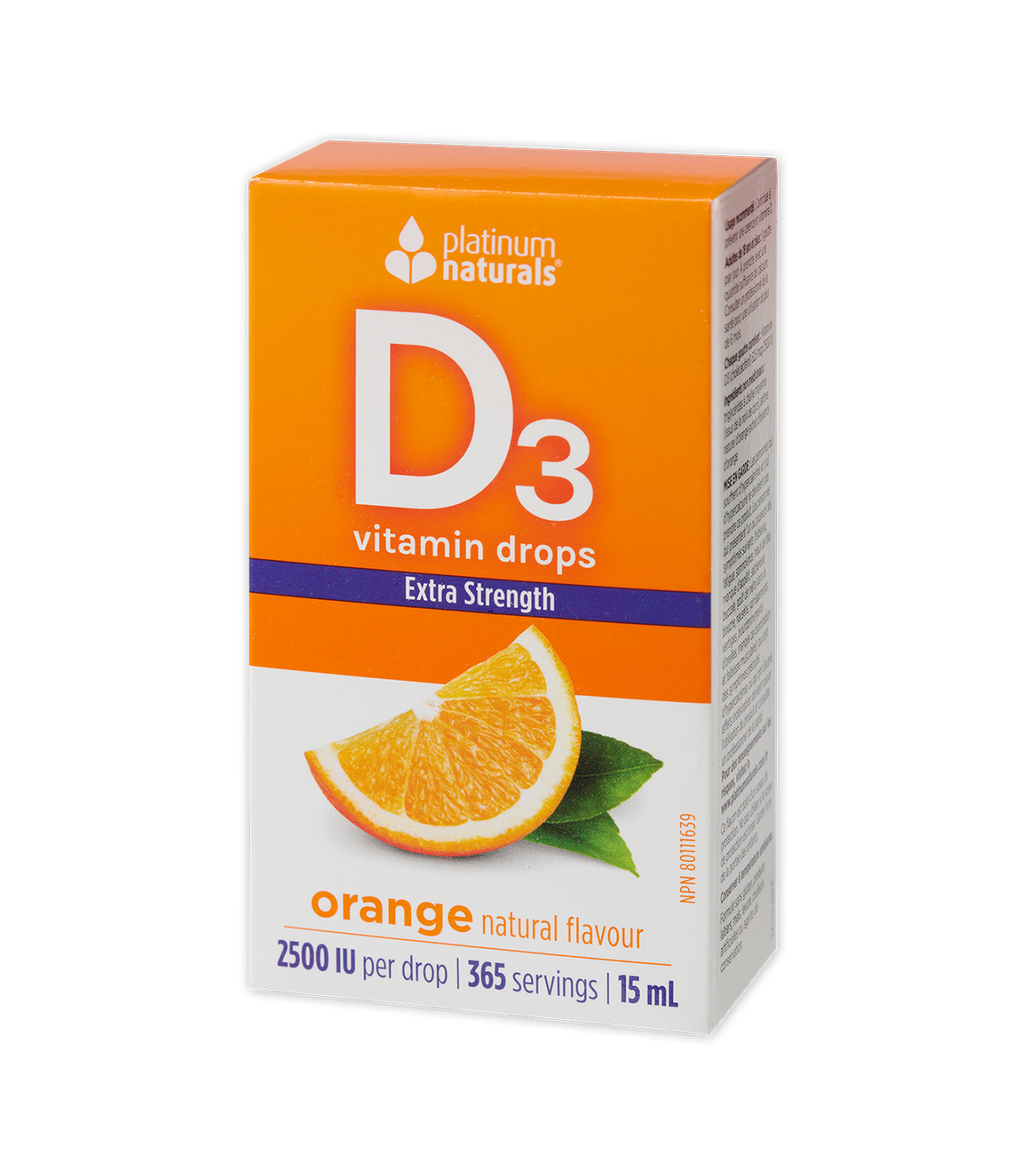 Vitamin D3 Drops 2500 IU Extra Strength, Orange  15 ml | Safest & Easiest Shopping Vitamins Online | VITASHOP