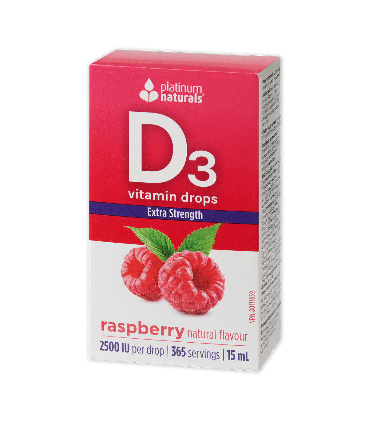 Platinum Naturals Vitamin D3 Drops 2500 IU Extra Strength, Raspberry 15 ml | 每天不同折扣, 全网最低价格 | 种类齐全的保健品店铺 VITASHOP, 只有你想不到, 没有你买不