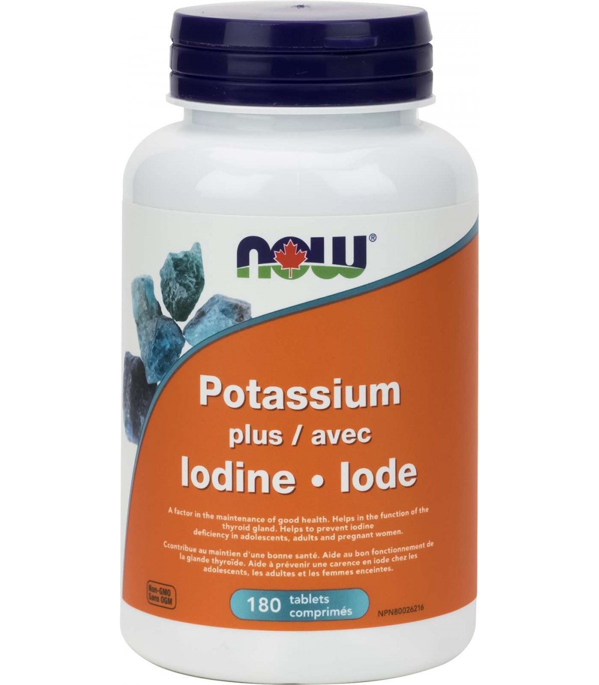 Potassium plus iode 225 mcg, 180 comprimés | Safest & Easiest Shopping Vitamins Online | VITASHOP