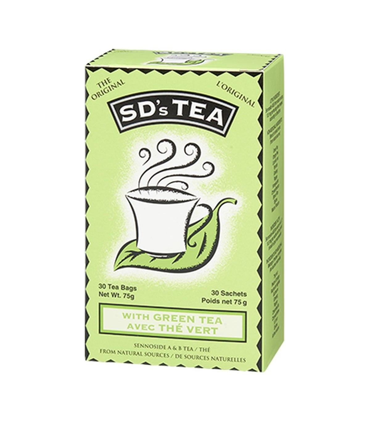 SD's Tea® With Green Tea 30 Tea Bags | Safest & Easiest Shopping Vitamins Online | VITASHOP