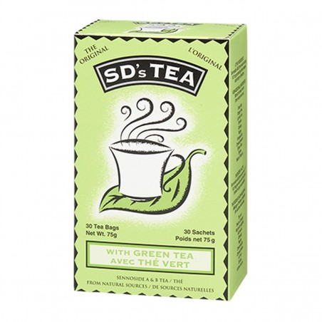 SD's Tea® With Green Tea 30 Tea Bags | Safest & Easiest Shopping Vitamins Online | VITASHOP