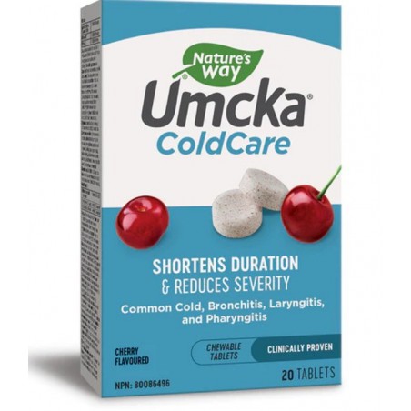 Nature's Way 네이처스 웨이 Umcka® Coldcare 체리 20 츄어블 정제 | 매일 업데이트되는 특가 상품 | VITASHOP