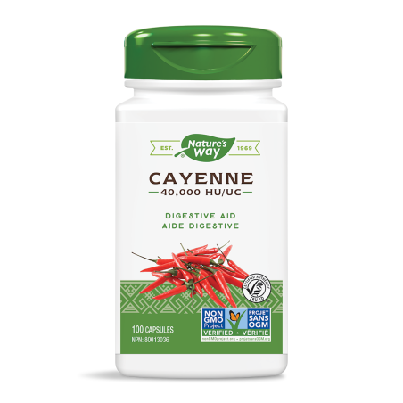 Nature's Way Cayenne Pepper 40,000 HU 100 Vegi Capsules | Unbeatable Prices, Daily Deals | VITASHOP