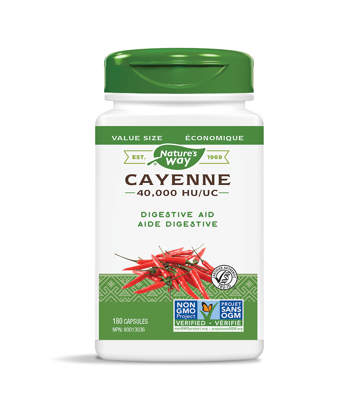 Nature's Way Cayenne Pepper 40,000 HU 180 Vegi Capsules | Unbeatable Prices, Daily Deals | VITASHOP