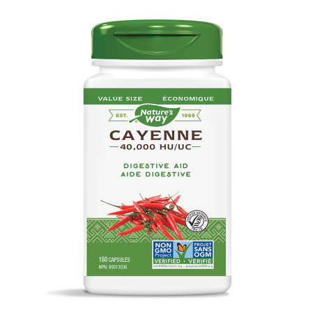 Nature's Way Cayenne Pepper 40,000 HU 180 Vegi Capsules | Unbeatable Prices, Daily Deals | VITASHOP