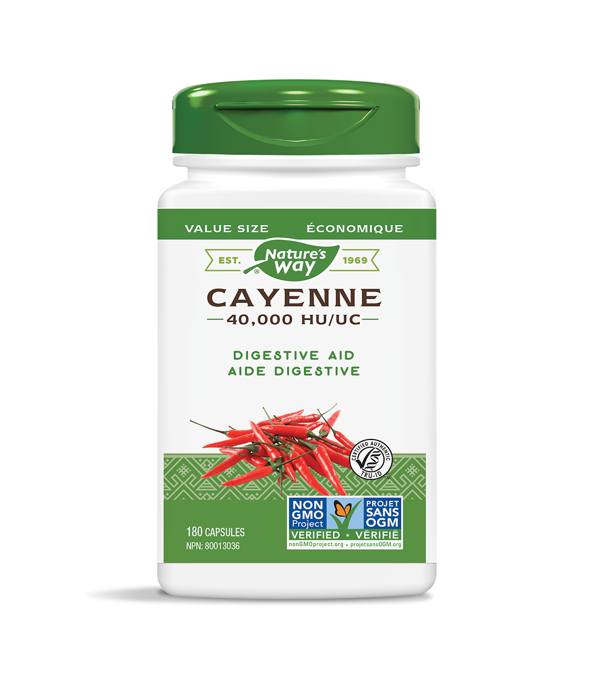 Nature's Way Cayenne Pepper 40,000 HU 180 Vegi Capsules | Unbeatable Prices, Daily Deals | VITASHOP