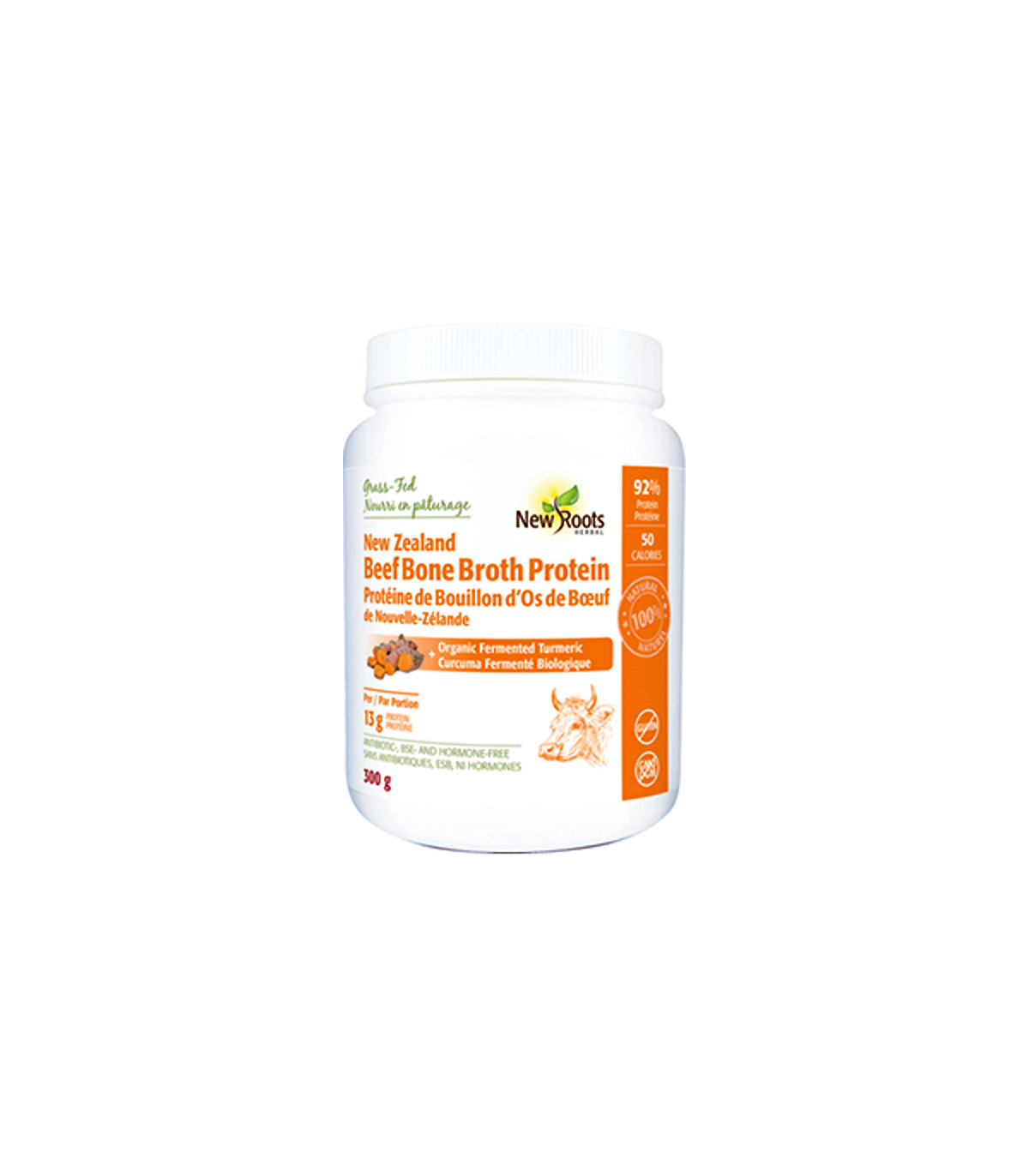 New Roots Beef Bone Broth Protein + Organic Fermented Turmeric 300 g | Unbeatable Prices, Daily Deals | VITASHOP